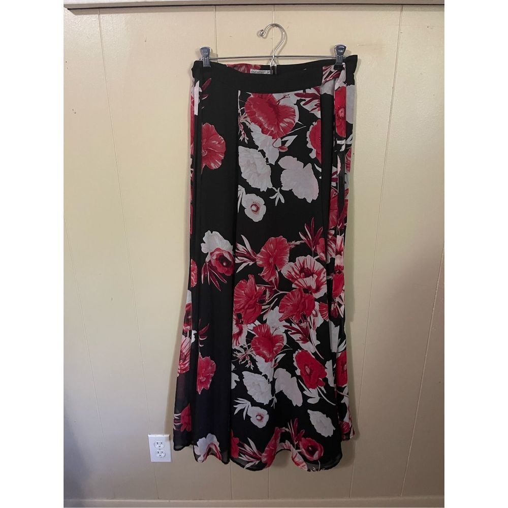 PINK and black Maxi wrap around skirt